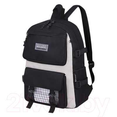 Школьный рюкзак Brauberg Combo / 271659 (черный/белый)