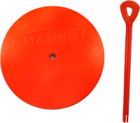 Набор кружков рыболовных Manko 145мм сумкой (10шт, оранжевый) - 