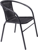 Кресло садовое AksHome Verona PE (черный/сталь черная) - 