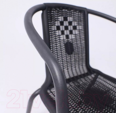 Кресло садовое AksHome Verona PP (черный/сталь черная)