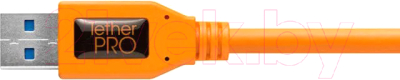 Кабель Tether Tools TetherPro USB-C to USB-C Right Angle / CUC3215-ORG (4.6м, оранжевый)