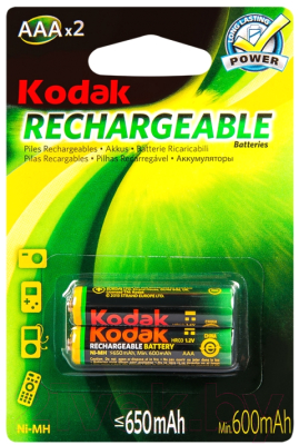 Комплект аккумуляторов Kodak Ni-Mh AAA / K-R3650/2 (2шт)