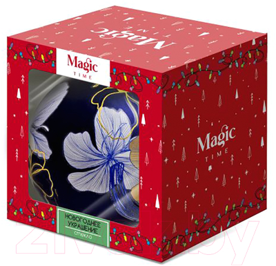 Шар новогодний Magic Time Ботаника / 89829 (черный)