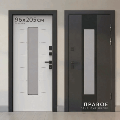 Входная дверь Guard Inox Black 96x205 правая