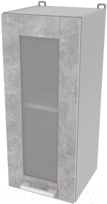 Шкаф навесной для кухни Интерлиния Компо ВШ30ст-720-1дв (бетон)