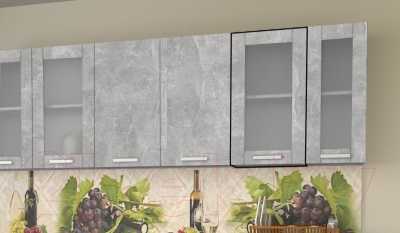 Шкаф навесной для кухни Интерлиния Компо ВШ40ст-720-1дв (бетон)