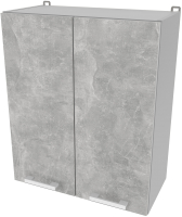 Шкаф навесной для кухни Интерлиния Компо ВШ60-720-2дв (бетон) - 