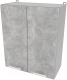 Шкаф навесной для кухни Интерлиния Компо ВШ60-720-2дв (бетон) - 
