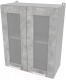 Шкаф навесной для кухни Интерлиния Компо ВШ60ст-720-2дв (бетон) - 