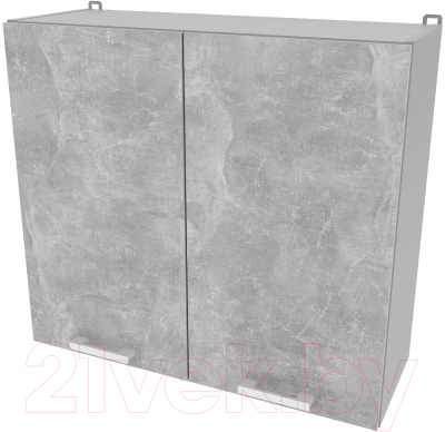 Шкаф навесной для кухни Интерлиния Компо ВШ80-720-2дв (бетон)