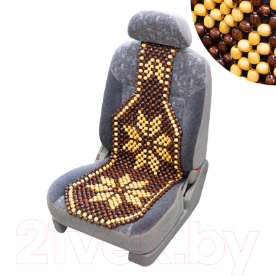 Изображение товара Накидка на автомобильное сиденье Skyway Massage 05 / S01305007 (дерево темное/светлый рисунок)