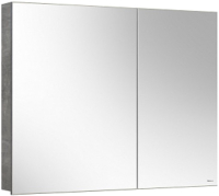 Шкаф с зеркалом для ванной Belux Стокгольм ВШ 90 (31, бетон чикаго светло-серый) - 