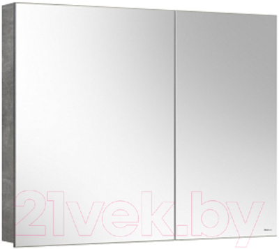 Шкаф с зеркалом для ванной Belux Стокгольм ВШ 90 (31, бетон чикаго светло-серый)