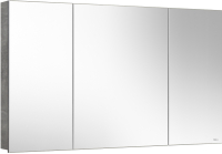 Шкаф с зеркалом для ванной Belux Стокгольм ВШ 120 (31, бетон чикаго светло-серый) - 