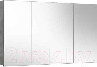 Шкаф с зеркалом для ванной Belux Стокгольм ВШ 120 (31, бетон чикаго светло-серый)