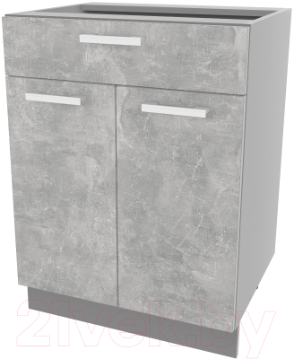 Шкаф-стол кухонный Интерлиния Компо НШ60рш1 (бетон)