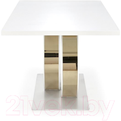 Обеденный стол Halmar Galardo 160-200x90x76 (белый/золото)