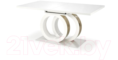 Обеденный стол Halmar Galardo 160-200x90x76 (белый/золото)