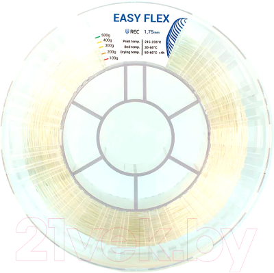 Пластик для 3D-печати REC TPU (Easy Flex) 1.75мм 500г / 33074 (натуральный)