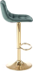 Миниатюра изображения товара Стул барный Halmar H120 / V-CH-H/120-C.ZIELONY (темно-зеленый/золото)