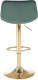 Миниатюра изображения товара Стул барный Halmar H120 / V-CH-H/120-C.ZIELONY (темно-зеленый/золото)