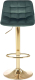 Миниатюра изображения товара Стул барный Halmar H120 / V-CH-H/120-C.ZIELONY (темно-зеленый/золото)