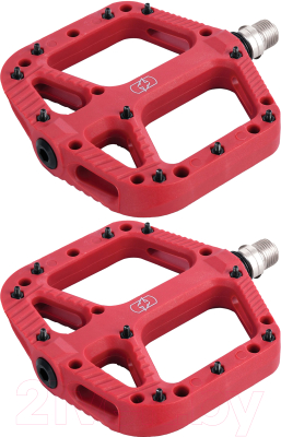 Комплект педалей для велосипеда Oxford 2023 Loam 20 Nylon Flat Pedals / PE640R (красный)