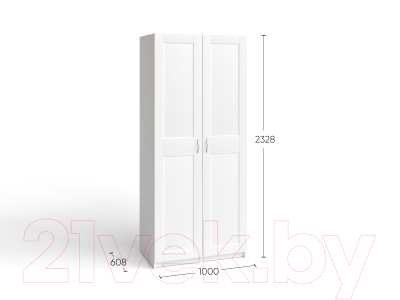 Шкаф Mio Tesoro Макс 2 двери 2.06.01.050.1 (белый)