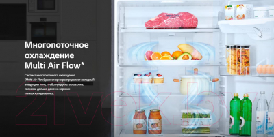 Холодильник с морозильником LG GA-B509MBUM