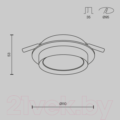 Точечный светильник Maytoni Hoop DL086-GX53-RD-W