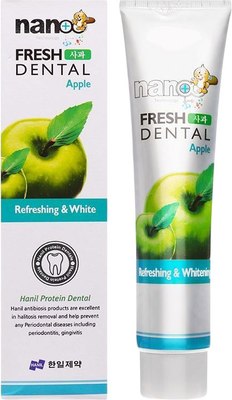 

Зубная паста, Nano Fresh Dental Apple Отбеливающая