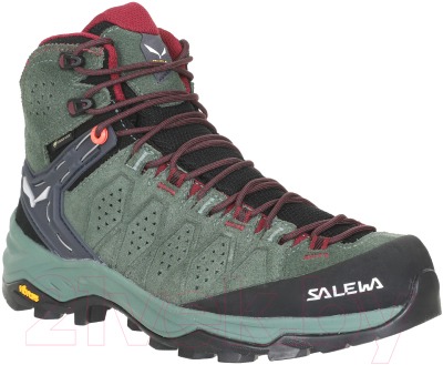 Трекинговые ботинки Salewa Ws Alp Trainer 2 Mid Gtx Duck / 61383-5085 (р-р 5.5, зеленый/родендрон)