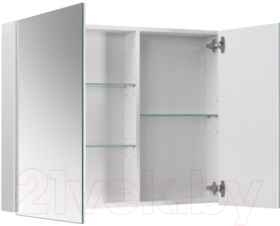 Шкаф с зеркалом для ванной Belux Триумф ВШ 90 (1, белый глянцевый)