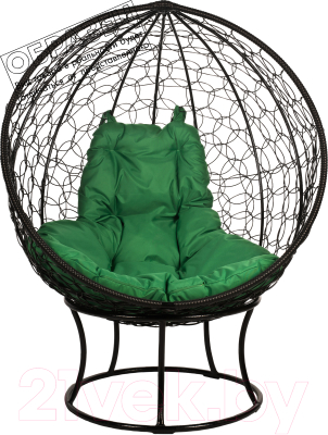 Кресло садовое BiGarden Orbis Brown (зеленая подушка)