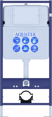 Унитаз подвесной с инсталляцией Aquatek Standard INS-0000012+KKI-0000002+AQ1170-00 (с сиденьем)