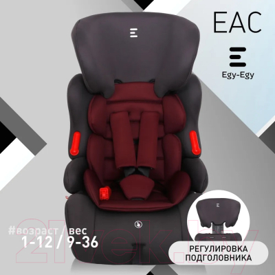 Автокресло Еду-Еду Lux KS 516 / KRES3799 (серый/темно-красный)