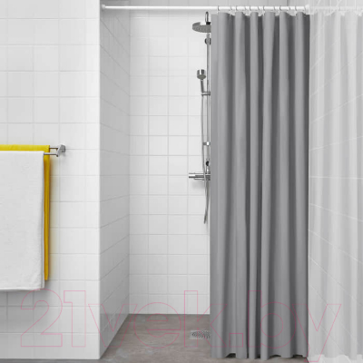 Шторка-занавеска для ванны Ikea Люддхагторн 105.574.23 (серый)