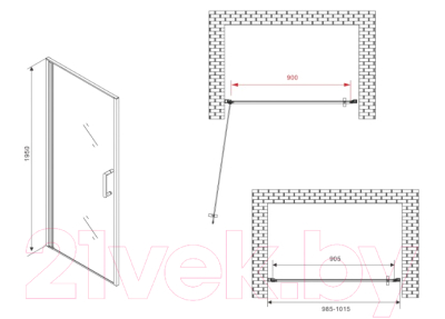 Душевая дверь Abber Sonnenstrand AG04100B