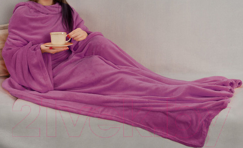 Плед с рукавами Guten Morgen 150x200 / ПК-Р-Я-150-200 (ягодный)