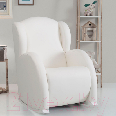 Кресло-качалка Micuna Wing Flor Relax (White/искусственная кожа)