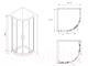 Миниатюра изображения товара Душевой уголок Abber Schwarzer Diamant AG01090M