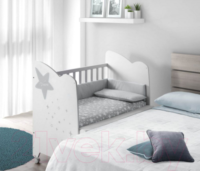 Детская кроватка Micuna Estela 60x120 (белый/серый)