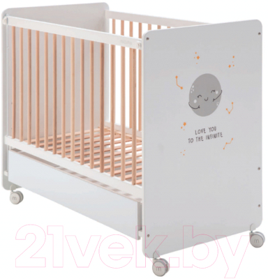 Детская кроватка Micuna Halley 60x120 (White/Waterwood)