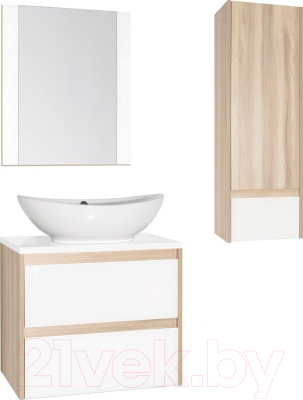 Шкаф-полупенал для ванной Style Line Монако 36 Plus 1 ящик (подвесной, стекло)