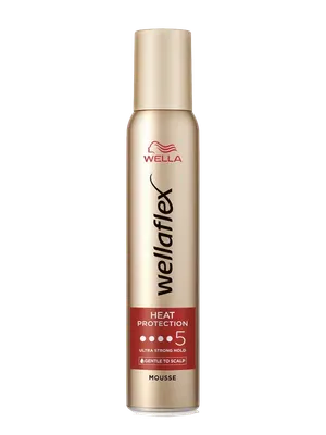 Мусс для укладки волос Wellaflex Теплозащита суперсильная фиксация (200мл) - 