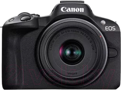 Беззеркальный фотоаппарат Canon EOS R50 Kit RF-S 18-45mm IS STM / 5811C012 (черный)