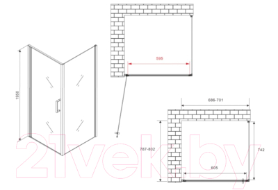 Душевой уголок Abber Sonnenstrand AG04070-S80