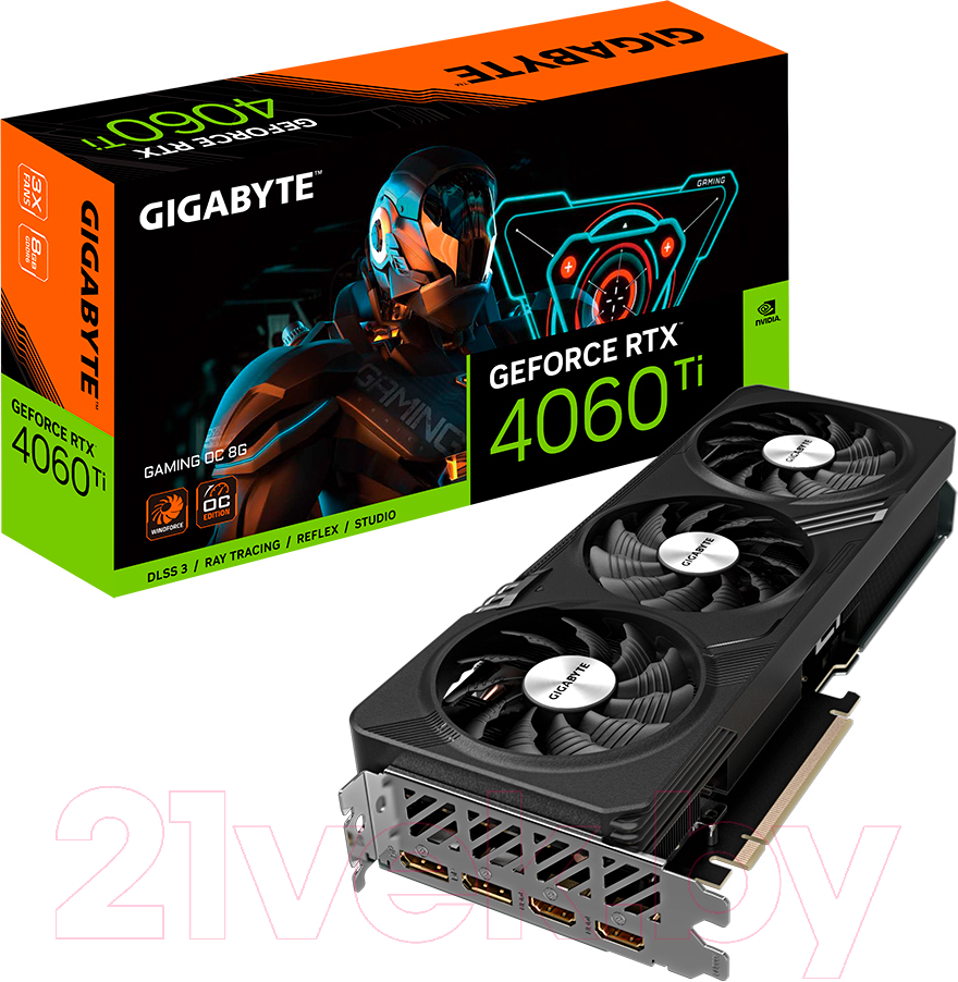 Видеокарта Gigabyte GeForce RTX 4060 Ti Gaming OC 8G (GV-N406TGAMING OC-8GD)