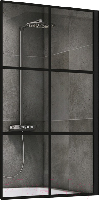 Стеклянная шторка для ванны Abber Immer Offen AG72080B