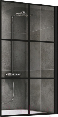Стеклянная шторка для ванны Abber Immer Offen AG72100B